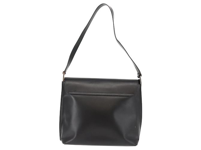Gucci Borsa a Spalla in Pelle Nera Argento Auth 148273 Nero - vista 2