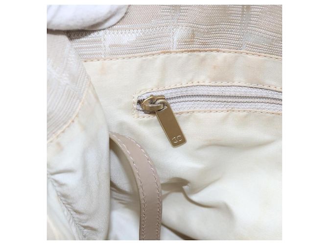 CHANEL Nuova Borsa Tote da Viaggio Nylon Beige Oro CC Auth ti3466 D'oro - vista 20