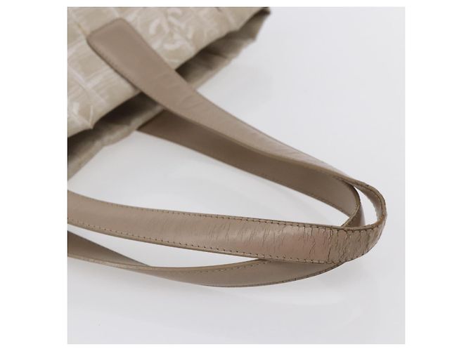 CHANEL Nuova Borsa Tote da Viaggio Nylon Beige Oro CC Auth ti3466 D'oro - vista 7