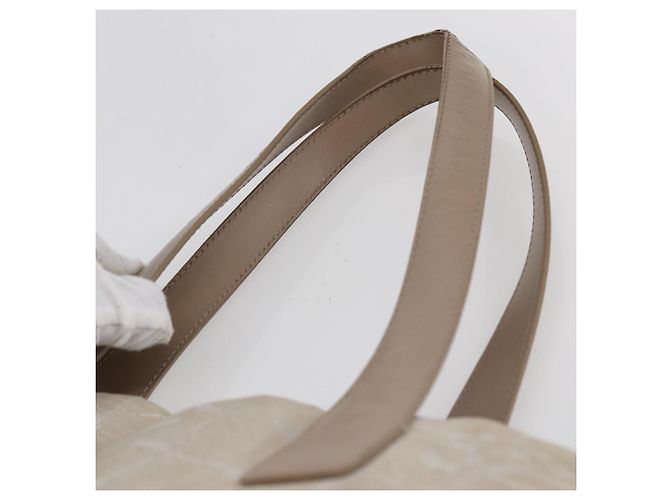 CHANEL Nuova Borsa Tote da Viaggio Nylon Beige Oro CC Auth ti3466 D'oro - vista 8