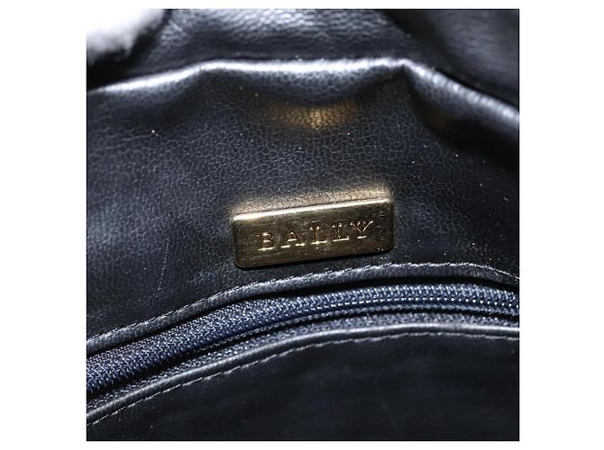 BALLY Borsa a mano in pelle 2 vie Nero Oro Auth BA7024 D'oro - vista 11