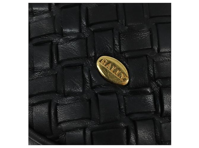 BALLY Borsa a mano in pelle 2 vie Nero Oro Auth BA7024 D'oro - vista 18