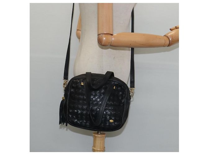 BALLY Borsa a mano in pelle 2 vie Nero Oro Auth BA7024 D'oro - vista 22