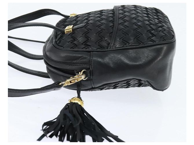 BALLY Borsa a mano in pelle 2 vie Nero Oro Auth BA7024 D'oro - vista 3
