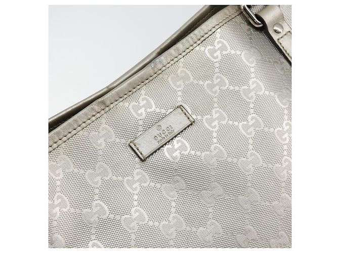 Borsa tote GG Implementation Gucci Argento 197953 Auth 146574 - vista 10