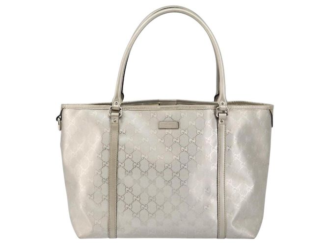 Borsa tote GG Implementation Gucci Argento 197953 Auth 146574 - vista 13