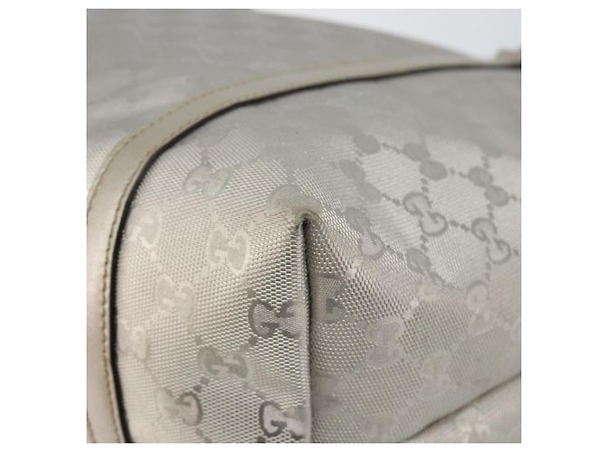 Borsa tote GG Implementation Gucci Argento 197953 Auth 146574 - vista 9