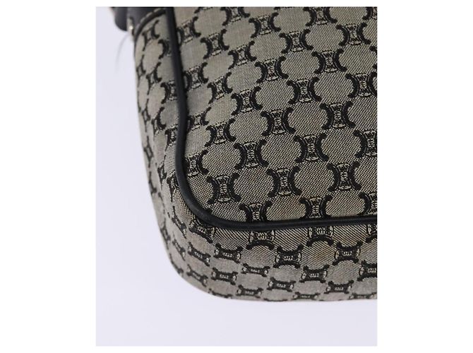 Céline Borsa a Spalla in Tela Macadam CELINE Navy Oro Auth ep11305 D'oro Blu navy - vista 16
