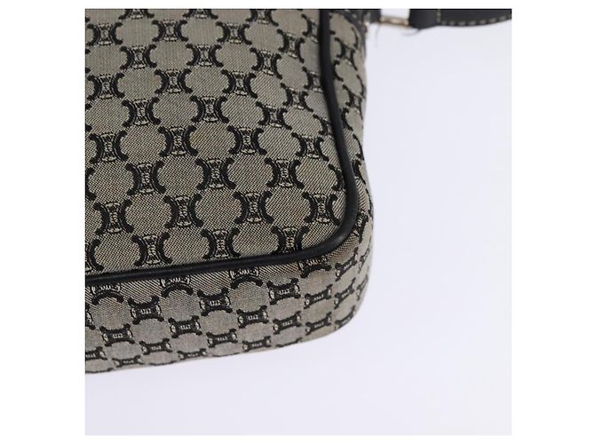 Céline Borsa a Spalla in Tela Macadam CELINE Navy Oro Auth ep11305 D'oro Blu navy - vista 17