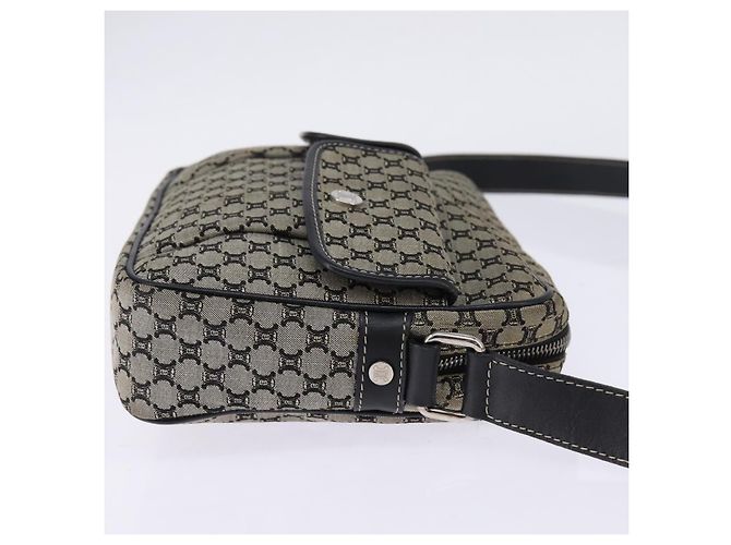 Céline Borsa a Spalla in Tela Macadam CELINE Navy Oro Auth ep11305 D'oro Blu navy - vista 4