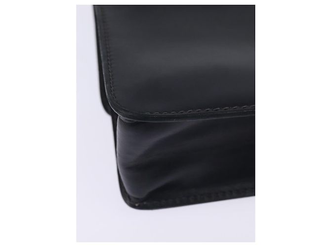Borsa a mano in pelle GUCCI Bamboo Sherry Line blu navy rosso oro Auth SW1701 D'oro - vista 15