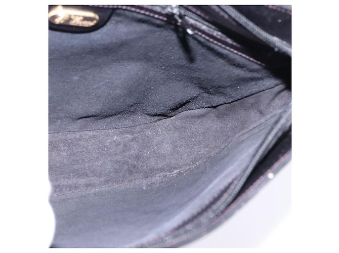 Bolso de cuero Gucci Web Sherry Line Negro Dorado Rojo 001 406 0552 Auth 147492 Roja - vista 19