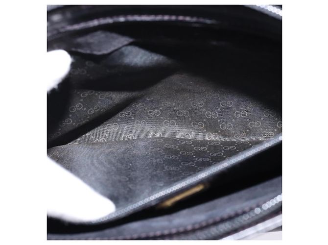 Bolso de cuero Gucci Web Sherry Line Negro Dorado Rojo 001 406 0552 Auth 147492 Roja - vista 21