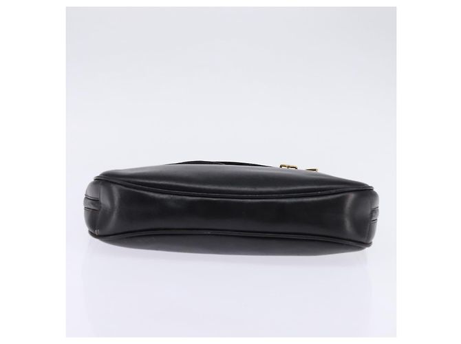 Bolso de cuero Gucci Web Sherry Line Negro Dorado Rojo 001 406 0552 Auth 147492 Roja - vista 6