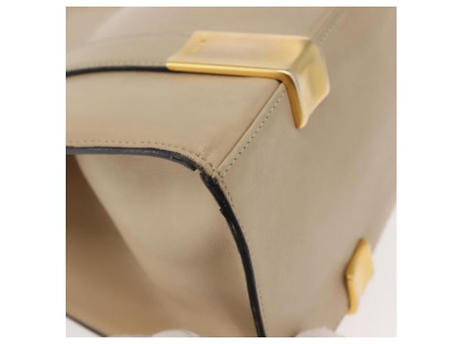 Céline Borsa a Spalla CELINE in Pelle Beige Oro Auth bs30225 D'oro - vista 10