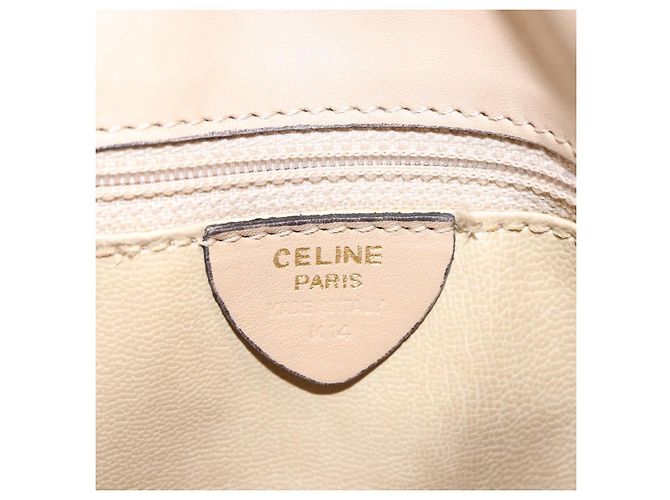 Céline Borsa a Spalla CELINE in Pelle Beige Oro Auth bs30225 D'oro - vista 12