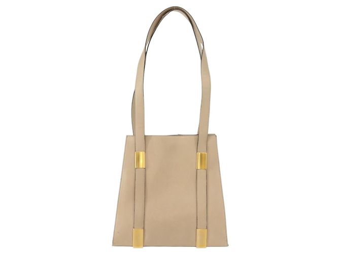 Céline Borsa a Spalla CELINE in Pelle Beige Oro Auth bs30225 D'oro - vista 13