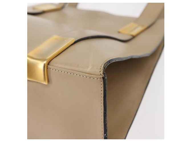 Céline Borsa a Spalla CELINE in Pelle Beige Oro Auth bs30225 D'oro - vista 15