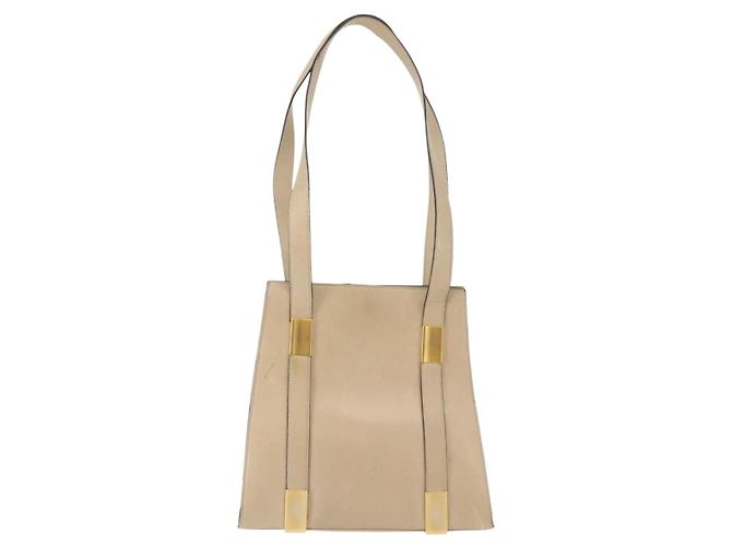 Céline Borsa a Spalla CELINE in Pelle Beige Oro Auth bs30225 D'oro - vista 2