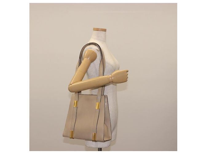 Céline Borsa a Spalla CELINE in Pelle Beige Oro Auth bs30225 D'oro - vista 21