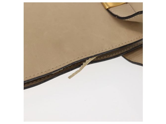 Céline Borsa a Spalla CELINE in Pelle Beige Oro Auth bs30225 D'oro - vista 8