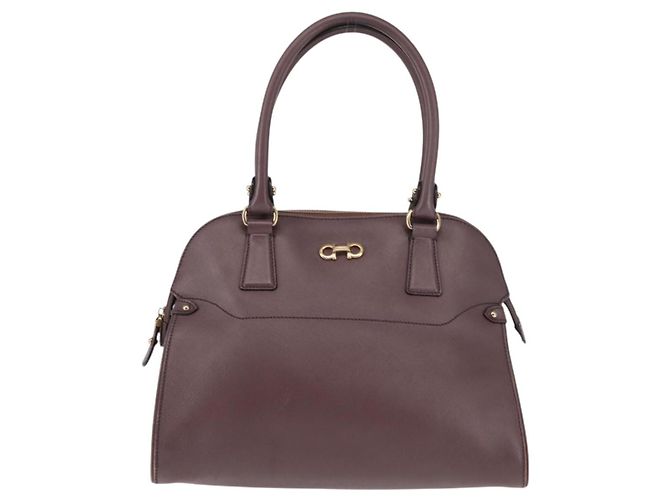 Gancini Handtasche aus Leder in Lila und Gold Auth 146846 von Salvatore Ferragamo Golden - Ansicht 13