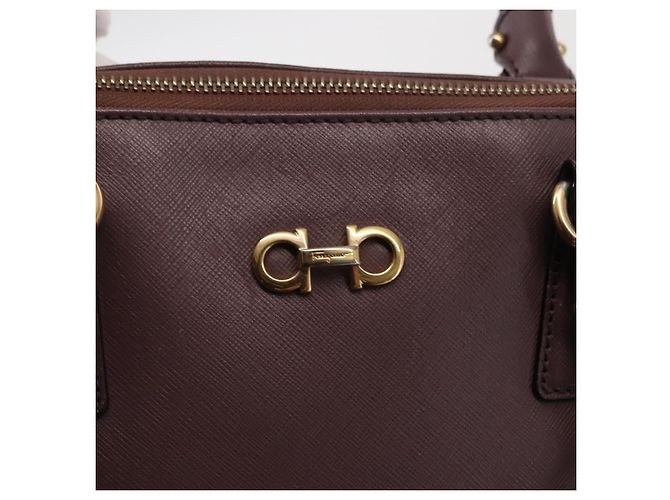 Gancini Handtasche aus Leder in Lila und Gold Auth 146846 von Salvatore Ferragamo Golden - Ansicht 17