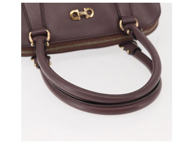 Gancini Handtasche aus Leder in Lila und Gold Auth 146846 von Salvatore Ferragamo Golden - Ansicht 7