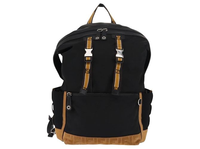 FENDI Zucca Canvas Rucksack Schwarz Silber Auth hk3119 - Ansicht 13