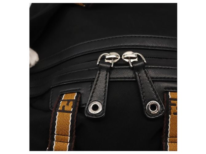 FENDI Zucca Canvas Rucksack Schwarz Silber Auth hk3119 - Ansicht 18