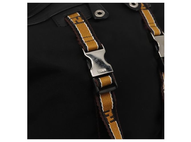 FENDI Zucca Canvas Rucksack Schwarz Silber Auth hk3119 - Ansicht 19