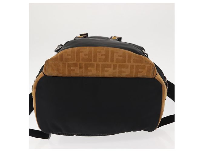 FENDI Zucca Canvas Rucksack Schwarz Silber Auth hk3119 - Ansicht 5