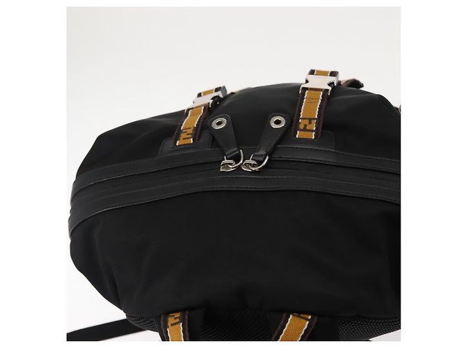 FENDI Zucca Canvas Rucksack Schwarz Silber Auth hk3119 - Ansicht 6