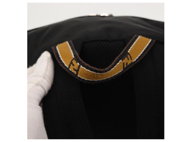 FENDI Zucca Canvas Rucksack Schwarz Silber Auth hk3119 - Ansicht 7