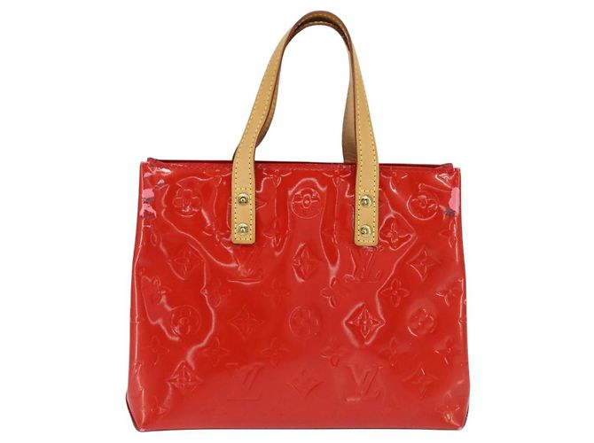 LOUIS VUITTON Borsa a Mano Monogram Vernis Reade PM Rossa M91088 LV Auth BA7208 Rosso - vista 2