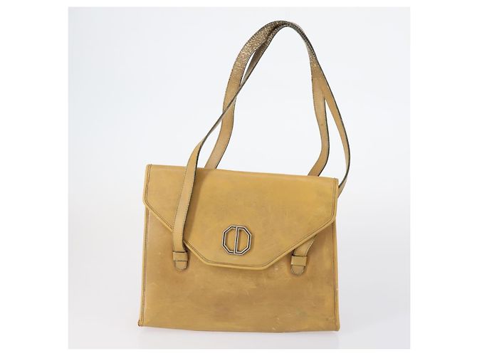 Christian Dior Schultertasche Leder Canvas 3 Set Schwarz Beige Authentisch bs30295 - Ansicht 2