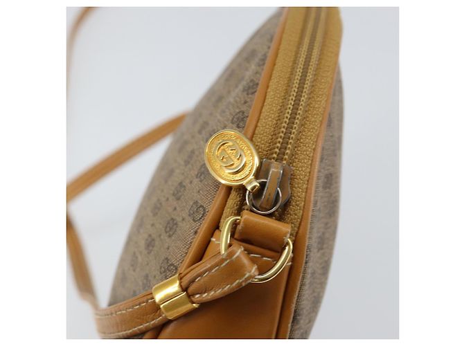 Gucci Borsa Micro GG Supreme in pelle PVC marrone e oro 007 084 0094 Auth BA7247 D'oro - vista 10