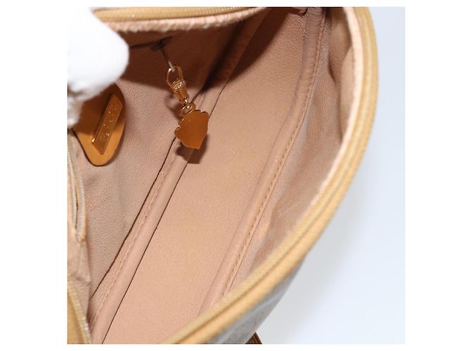 Gucci Borsa Micro GG Supreme in pelle PVC marrone e oro 007 084 0094 Auth BA7247 D'oro - vista 11
