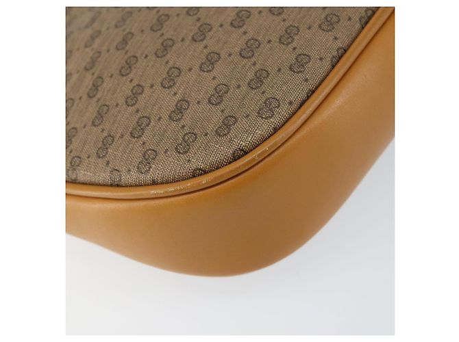 Gucci Borsa Micro GG Supreme in pelle PVC marrone e oro 007 084 0094 Auth BA7247 D'oro - vista 16