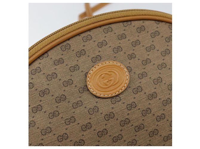 Gucci Borsa Micro GG Supreme in pelle PVC marrone e oro 007 084 0094 Auth BA7247 D'oro - vista 17