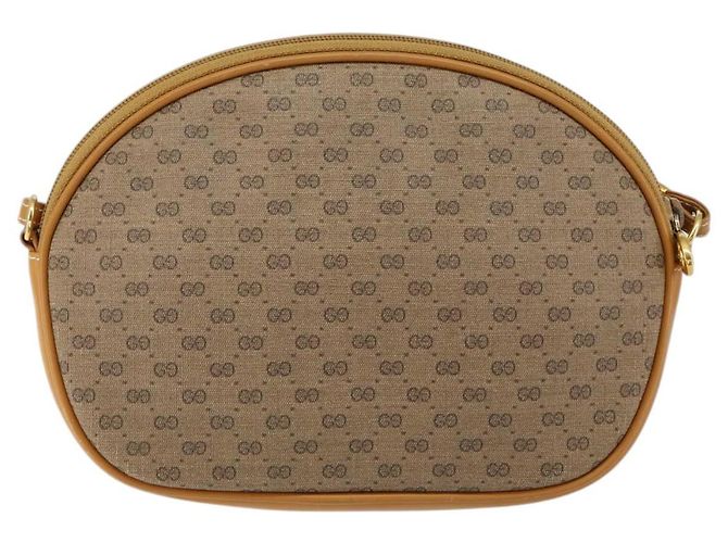 Gucci Borsa Micro GG Supreme in pelle PVC marrone e oro 007 084 0094 Auth BA7247 D'oro - vista 2