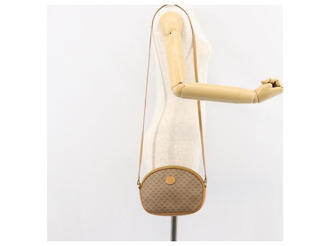 Gucci Borsa Micro GG Supreme in pelle PVC marrone e oro 007 084 0094 Auth BA7247 D'oro - vista 22