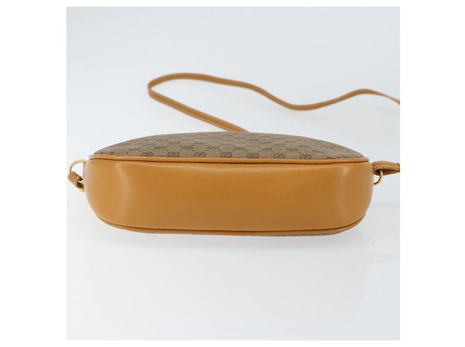 Gucci Borsa Micro GG Supreme in pelle PVC marrone e oro 007 084 0094 Auth BA7247 D'oro - vista 5
