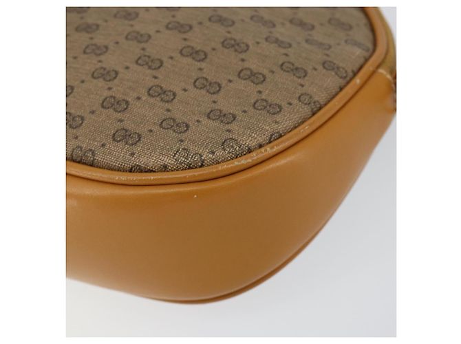 Gucci Borsa Micro GG Supreme in pelle PVC marrone e oro 007 084 0094 Auth BA7247 D'oro - vista 9