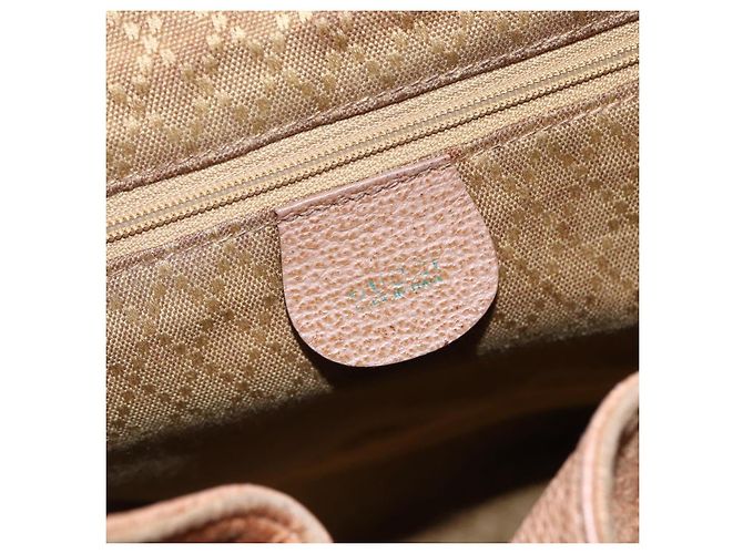GUCCI Bamboo Backpack Suede Brown Gold 003 2058 0016 Auth 148819 Golden - view 19