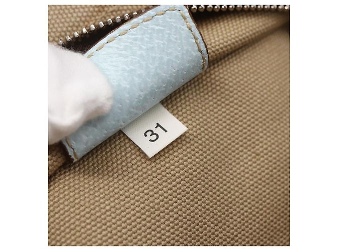 PRADA Handtasche aus Canvas Beige Silber Authentisch 146982 - Ansicht 12