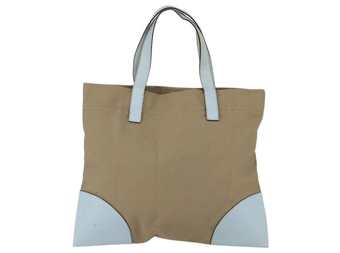 PRADA Handtasche aus Canvas Beige Silber Authentisch 146982 - Ansicht 2