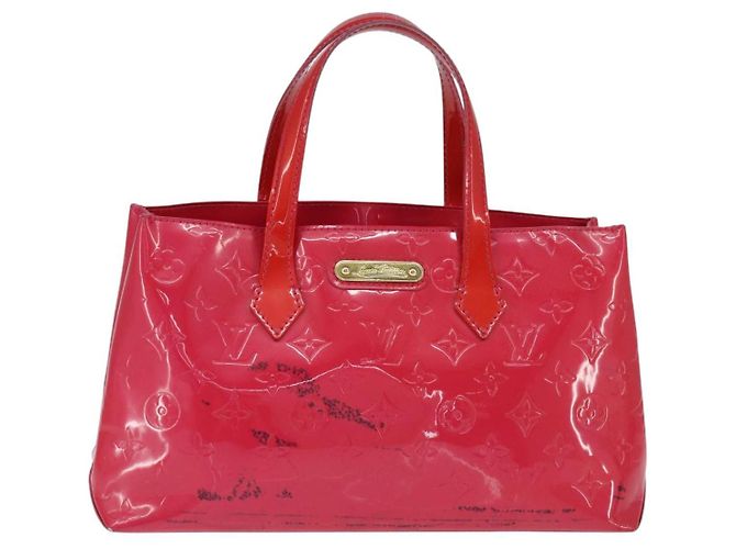 LOUIS VUITTON Borsa Wilshire Boulevard Monogram Vernis Rose Pop M93643 Auth BA7211 Rosa - vista 13