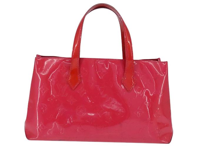 LOUIS VUITTON Borsa Wilshire Boulevard Monogram Vernis Rose Pop M93643 Auth BA7211 Rosa - vista 2