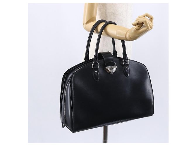 LOUIS VUITTON Borsa a Mano Epi Pont Neuf PM Nera M59072 LV Auth 149142 Nero - vista 26